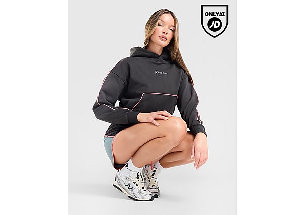 Red Run Activewear Outer Space Binding Hoodie Dark Grey
