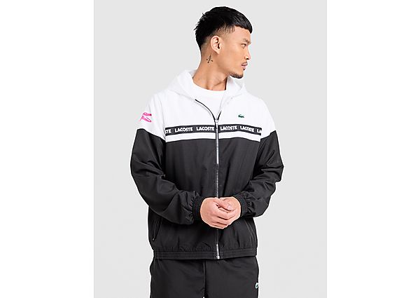 Lacoste Softshell Croc Woven Tape Full Zip Jacket white