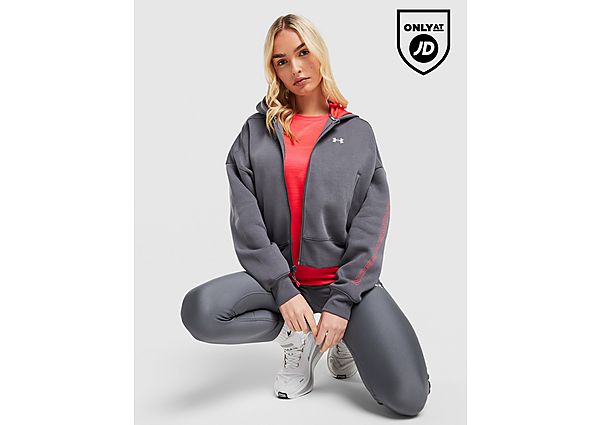 Under Armour Double Wordmark Cropped Hoodie grey