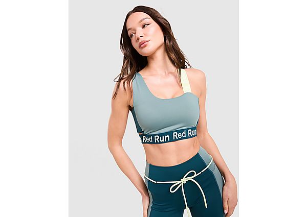 Red Run Activewear Skyline Colour Block Bra green