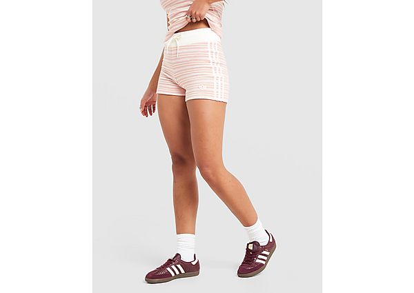 adidas Originals Towel Stripe Micro Shorts pink