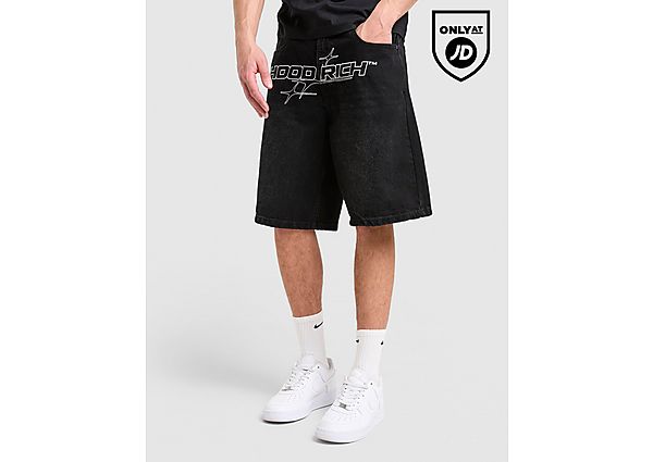 Hoodrich Ryder Crotch Denim Shorts black