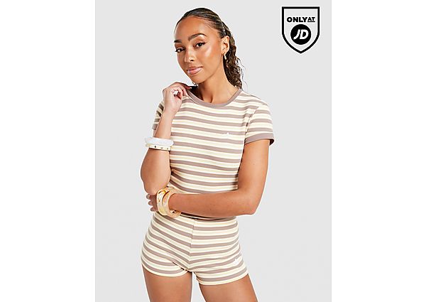 adidas Originals Stripe Slim T-Shirt brown