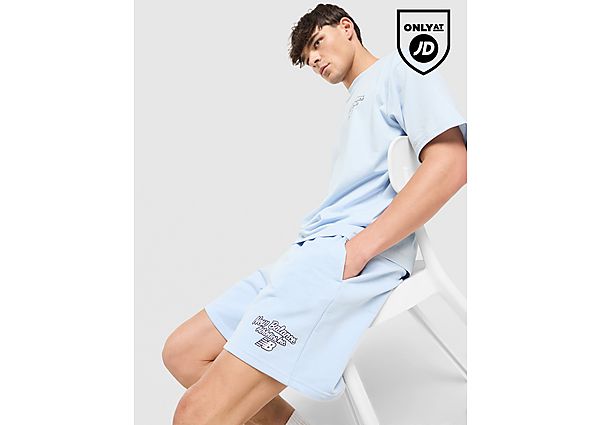 New Balance Bubble Script Shorts blue