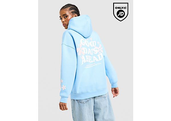 Unlike Humans Days Overhead Hoodie blue