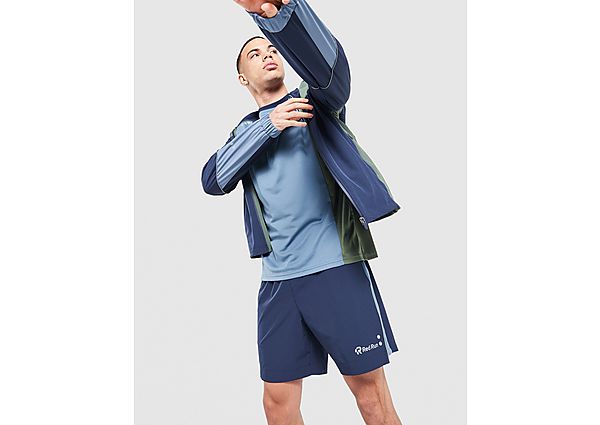 Red Run Activewear Midnight Moss Panelled Sports Shorts blue