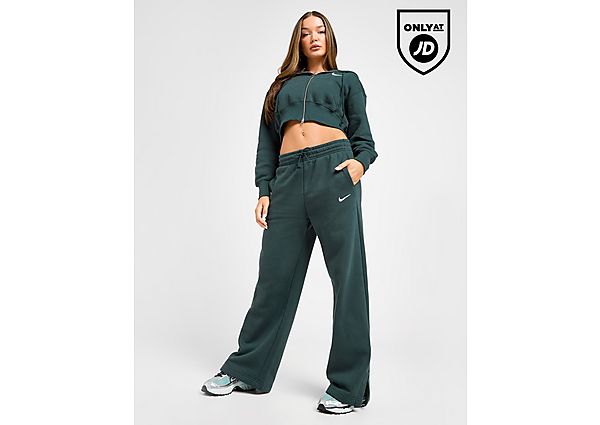 Nike Phoenix Fleece Wide Leg Joggers green