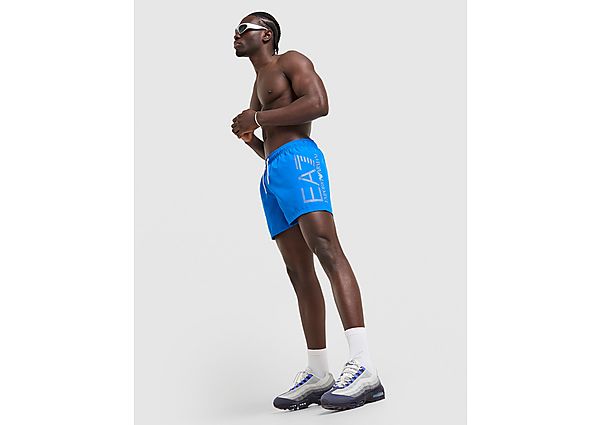 EA7 Emporio Armani Side Logo Swim Shorts blue