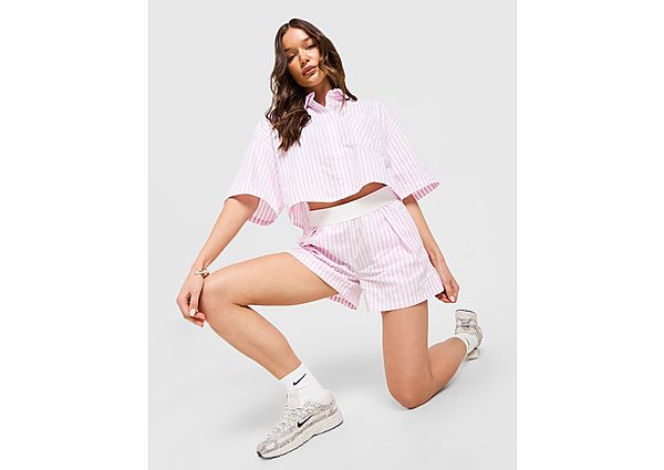 Nike Chill Poplin Stripe Shorts pink