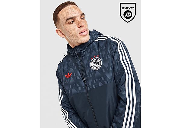 adidas Originals All Over Print Windbreaker Jacket blue