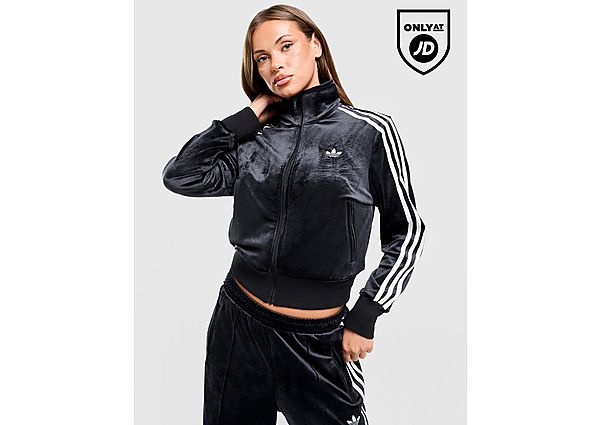 adidas Originals Velour 3-Stripes Track Top black