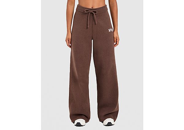 AYBL Varsity Knitted Wide Joggers brown