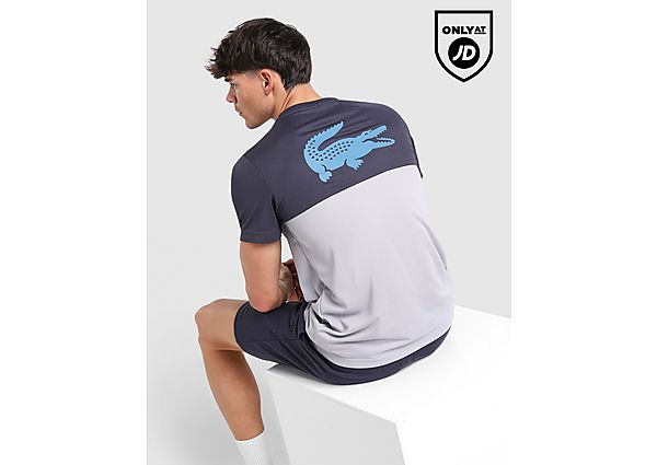 Lacoste Croc Colour Block Tape T-Shirt grey