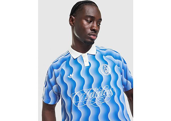 adidas Originals All Over Print Football Jersey blue