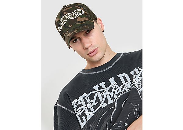 Ed Hardy Patch Trucker Cap green