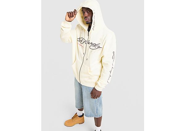 Ed Hardy Fade Tattoo Full Zip Hoodie cream