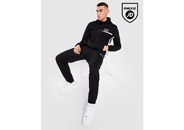 EA7 Emporio Armani Reflective Stripe Tracksuit black