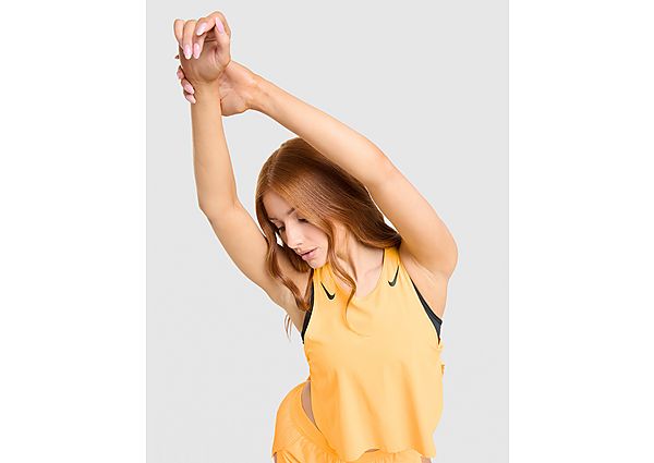 Nike Running AeroSwift Cropped Tank Top Orange