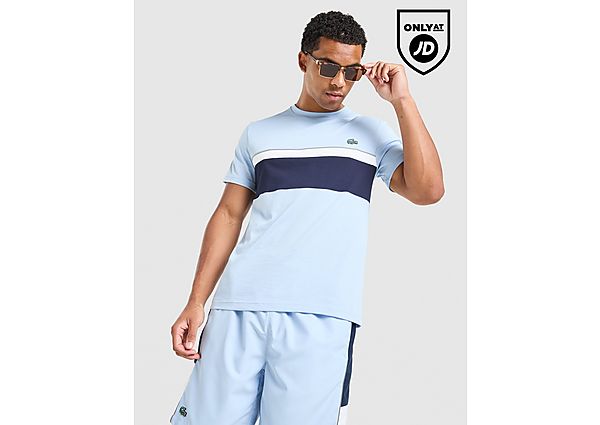 Lacoste Colour Block Reflective Pipe T-Shirt blue