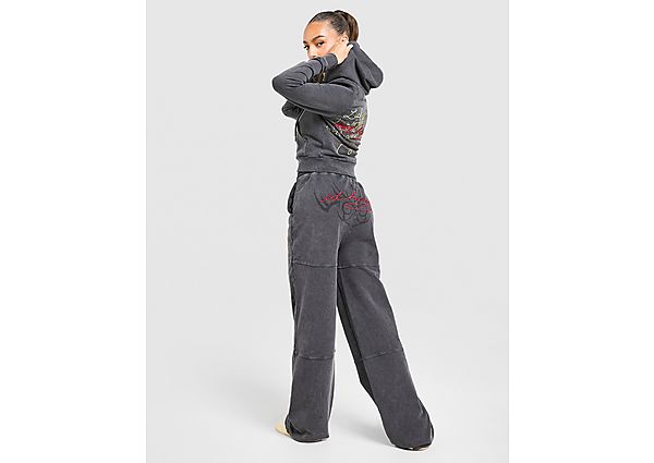 Ed Hardy Flame Tiger Wide Joggers black