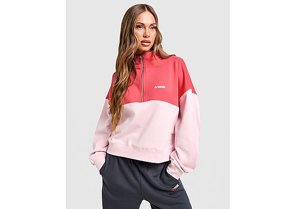 PE Nation Centre Field 1/4 Zip Sweatshirt red