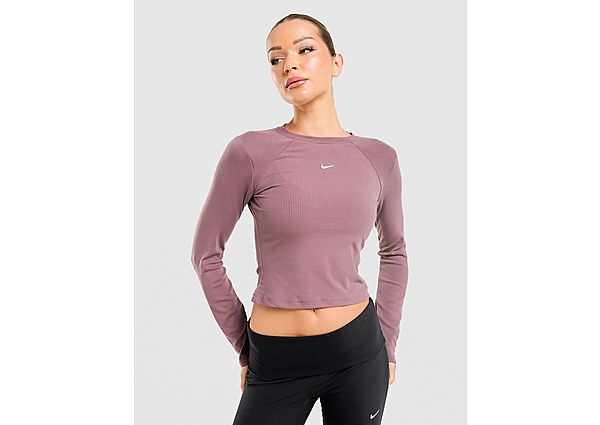 Nike Chill Rib Long Sleeve Top brown