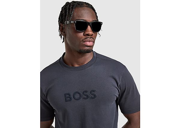 BOSS Grid Logo T-Shirt blue