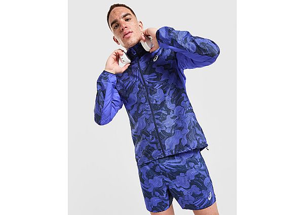 ASICS Fujitrail All Over Print Jacket blue