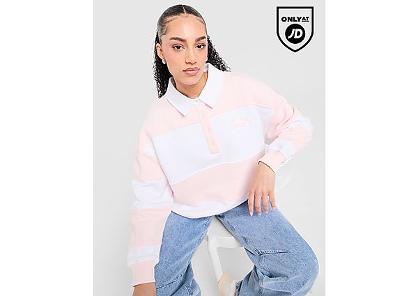 Unlike Humans Panel Polo Shirt pink