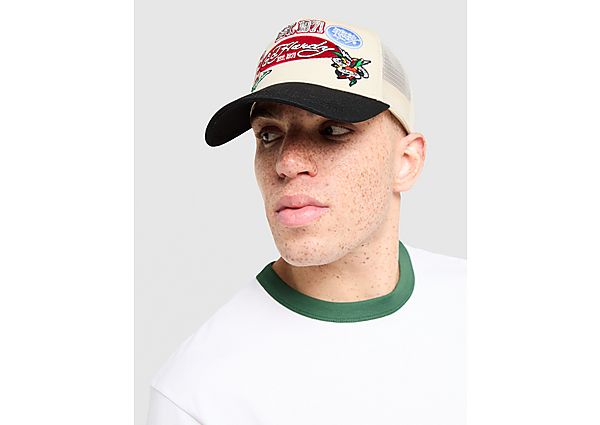 Ed Hardy Varsity Badge Trucker Cap white