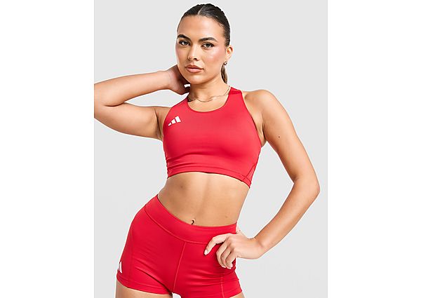 adidas Adizero Cropped Sports Bra red