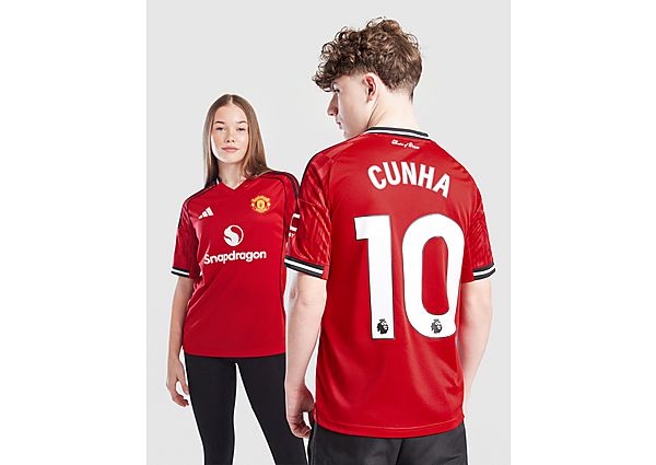 adidas Manchester United 2025/26 Cunha #10 Home Shirt JNR red