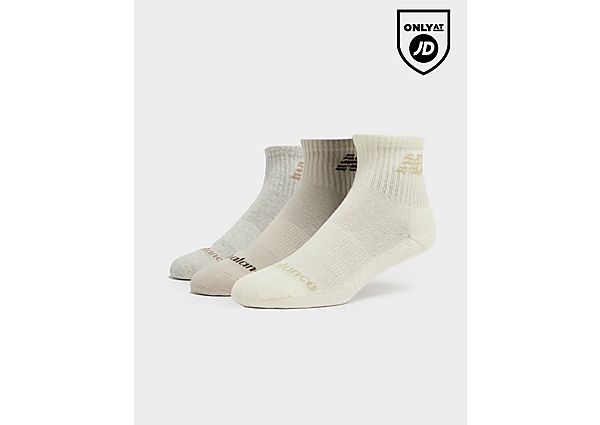 New Balance 3-Pack Everyday Quarter Socks brown