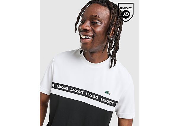 Lacoste Croc Colour Block Tape T-Shirt white