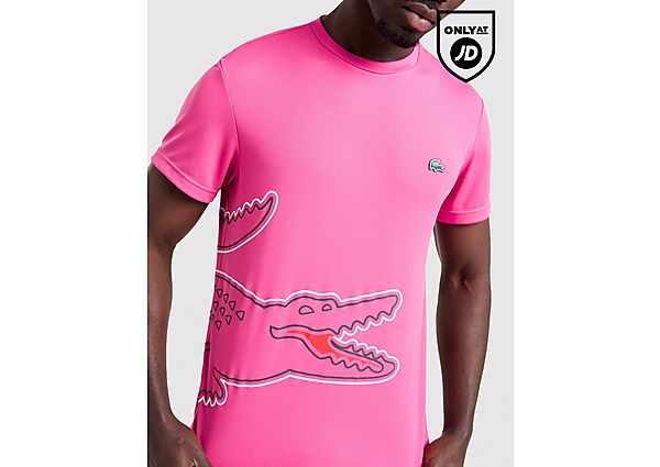 Lacoste Wrap Croc T-Shirt pink