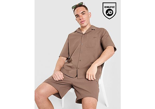 adidas Originals Seersucker Shirt brown