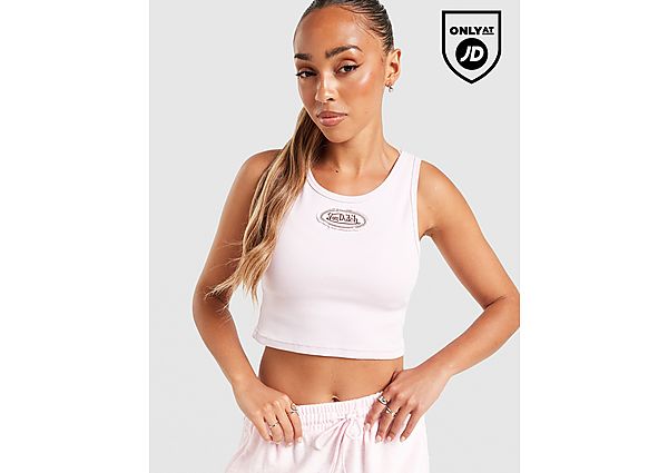 Von Dutch Logo Tank Top pink