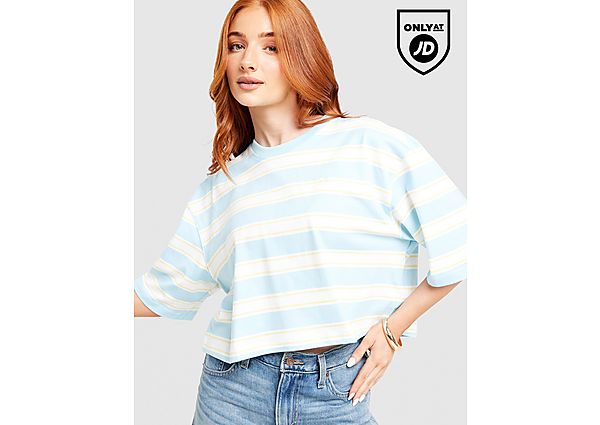 adidas Originals Stripe Crop T-Shirt blue