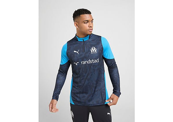 PUMA Olympique Marseille 1/4 Zip Training Top blue