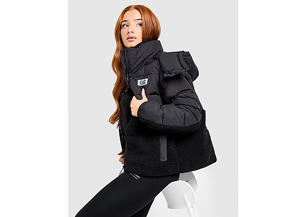 EA7 Emporio Armani Teddy Panel Padded Jacket black