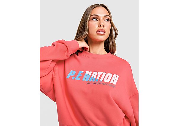 PE Nation Arena Crew Sweatshirt red