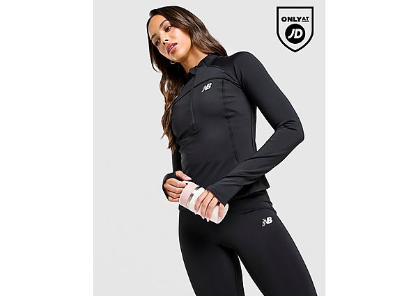New Balance Logo 1/4 Zip Top black