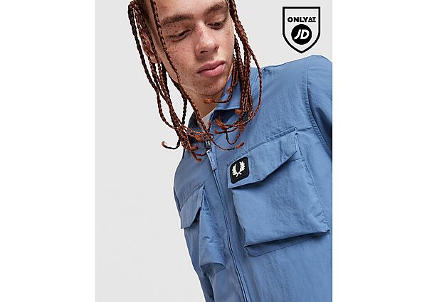 Fred Perry Badge Overshirt blue