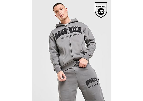 Hoodrich Cursed Full Zip Hoodie grey