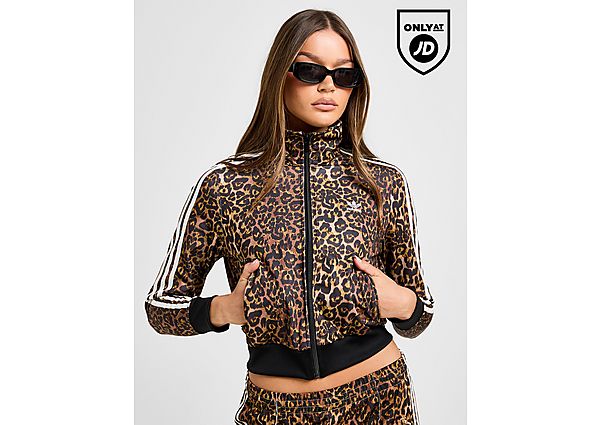adidas Originals Firebird All Over Leopard Print Track Top Multi Coloured