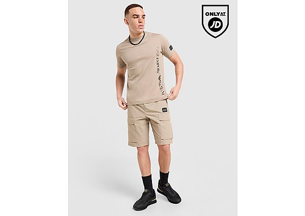 EA7 Emporio Armani Badge Vertical T-Shirt brown