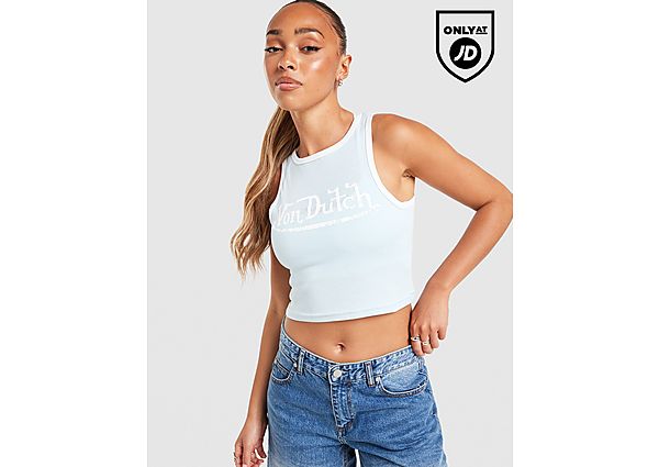 Von Dutch Large Logo Tank Top blue