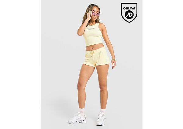 JUICY COUTURE Rib Diamante Tank Top yellow