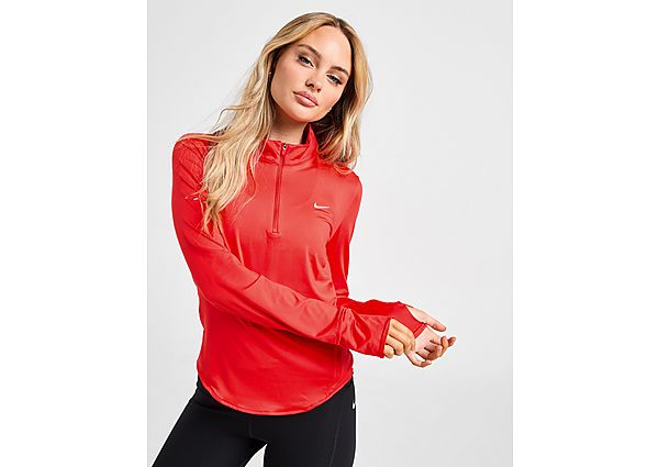Nike Running Swift UV 1/2 Zip Top red