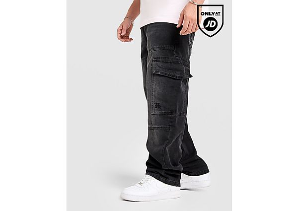 Hoodrich Script Cargo Denim Jeans black